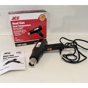 Ace Heat Gun Dual Temperature 1200 Watts Model 20176 Box Lightweight TG-1001